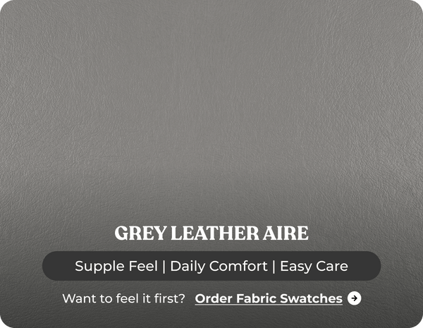 Florence Grey Leather 2 Seater Sofa