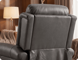 Derby Genuine Leather Grey Rise & Recline Mobility Chair