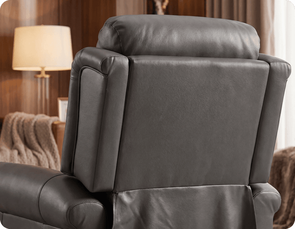 Derby Genuine Leather Grey Rise & Recline Mobility Chair