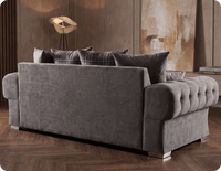 Florence Scatter Grey Fabric 4 Seater Sofa