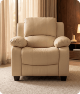 Veloura Cream Leather Armchair
