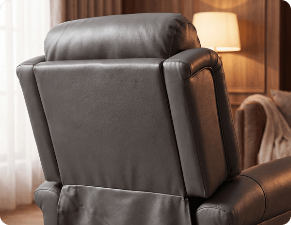 Cambridge Genuine Leather Grey Rise & Recline Mobility Chair