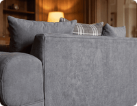 Florence Scatter Grey Fabric 4 Seater Sofa