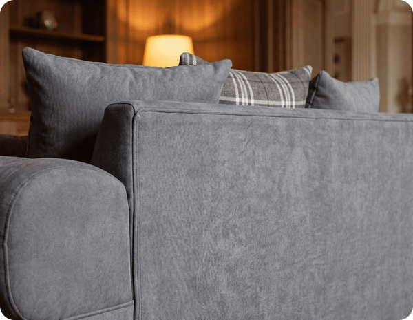 Florence Scatter Grey Fabric 4 Seater Sofa