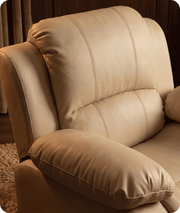 Veloura Cream Leather Armchair