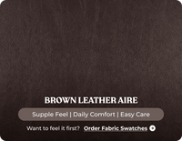 Florence Brown Leather 3 Seater Sofa