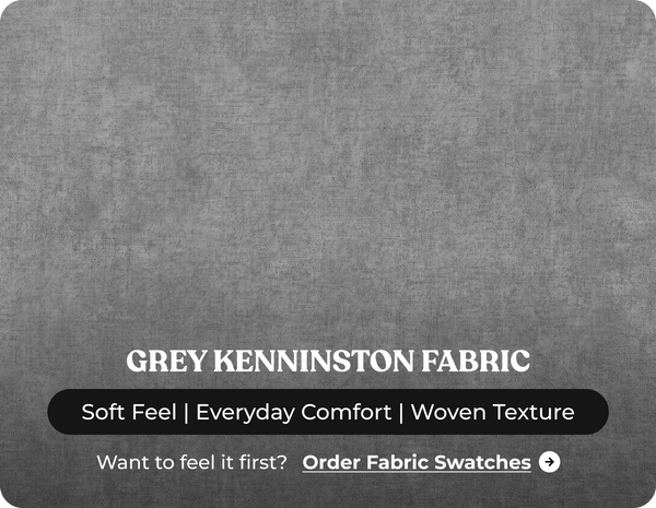 Florence High Back Grey Fabric 4 Seater Sofa