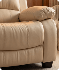 Veloura Cream Leather Armchair