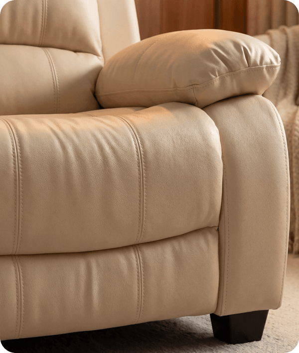 Veloura Cream Leather Armchair