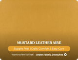 York Mustard Leather Manual Recliner 3 Seater Sofa
