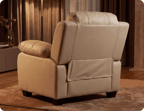 Veloura Cream Leather Armchair