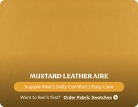York Mustard Leather Manual Recliner 3 Seater Sofa