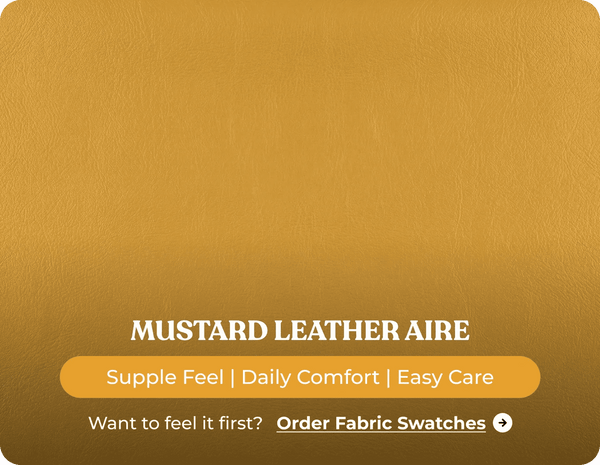 York Mustard Leather Manual Recliner 3 Seater Sofa