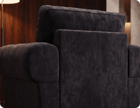 Florence High Back Black Fabric Armchair