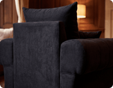 Florence Scatter Black Fabric Armchair