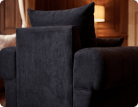 Florence Scatter Black Fabric Armchair