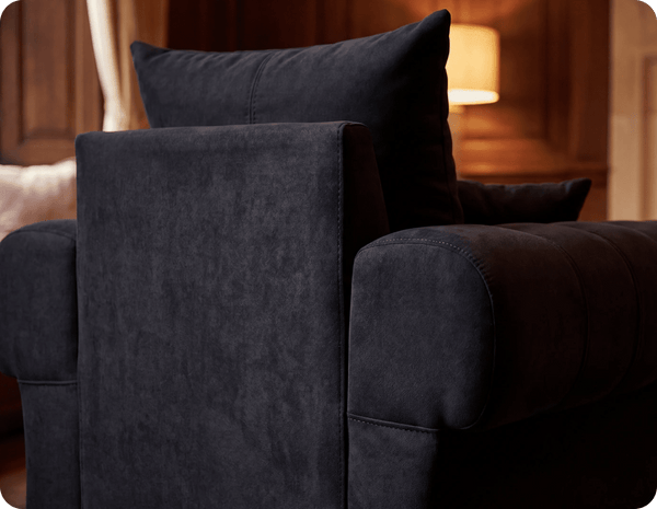 Florence Scatter Black Fabric Armchair