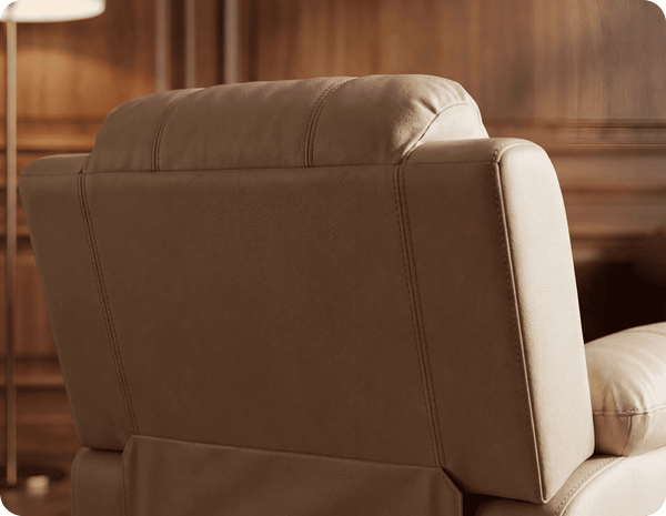 Veloura Cream Leather Armchair