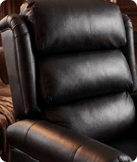 Cambridge Genuine Leather Black Rise & Recline Mobility Chair