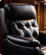 Oliver Genuine Leather Black Rise & Recline Mobility Chair