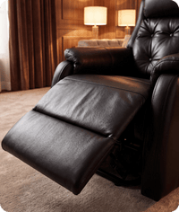 Oliver Genuine Leather Black Rise & Recline Mobility Chair