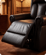 Derby Genuine Leather Black Rise & Recline Mobility Chair