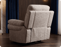Lunaro Beige Fabric Electric Recliner Armchair