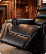 Cambridge Genuine Leather Black Rise & Recline Mobility Chair
