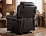 Derby Genuine Leather Black Rise & Recline Mobility Chair