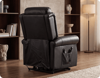 Cambridge Genuine Leather Black Rise & Recline Mobility Chair