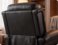 Derby Genuine Leather Black Rise & Recline Mobility Chair