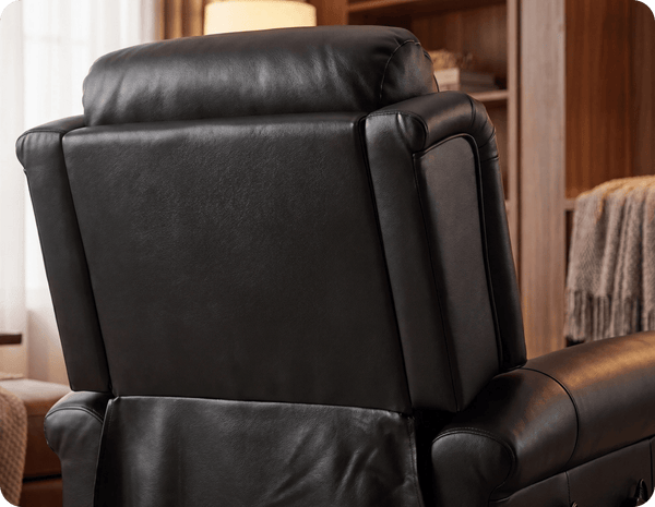 Derby Genuine Leather Black Rise & Recline Mobility Chair