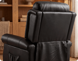 Cambridge Genuine Leather Black Rise & Recline Mobility Chair