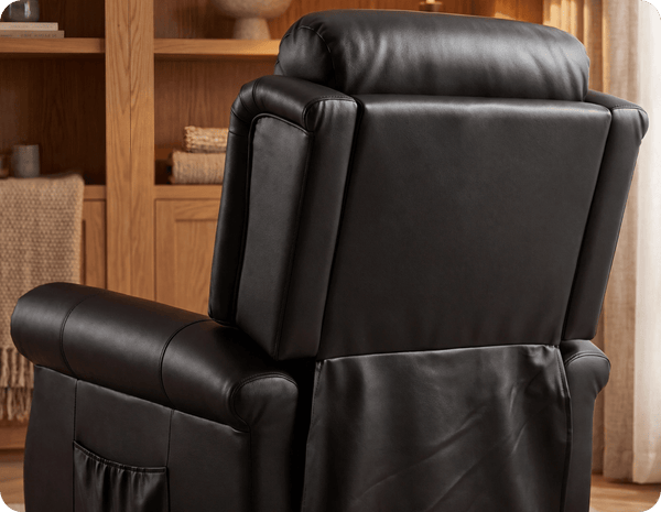 Cambridge Genuine Leather Black Rise & Recline Mobility Chair