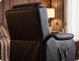Oliver Genuine Leather Black Rise & Recline Mobility Chair