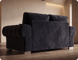 Florence High Back Black Fabric 3 Seater Sofa Bed