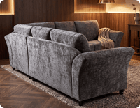 Cotswold Grey Fabric High Back Corner Sofa