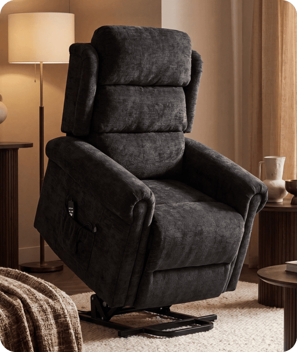 Cambridge Black Fabric Rise & Recline Mobility Chair