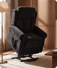 Derby Black Fabric Rise & Recline Mobility Chair