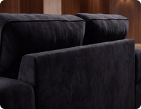 Florence High Back Black Fabric 3 Seater Sofa Bed