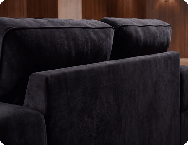 Florence High Back Black Fabric 3 Seater Sofa Bed