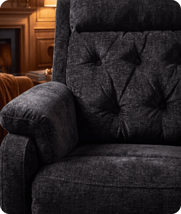 Oliver Black Fabric Rise & Recline Mobility Chair