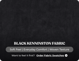Florence High Back Black Fabric 3 Seater Sofa Bed
