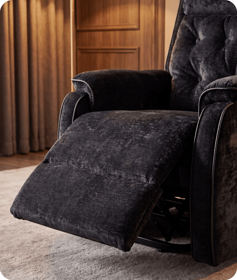 Oliver Black Fabric Rise & Recline Mobility Chair
