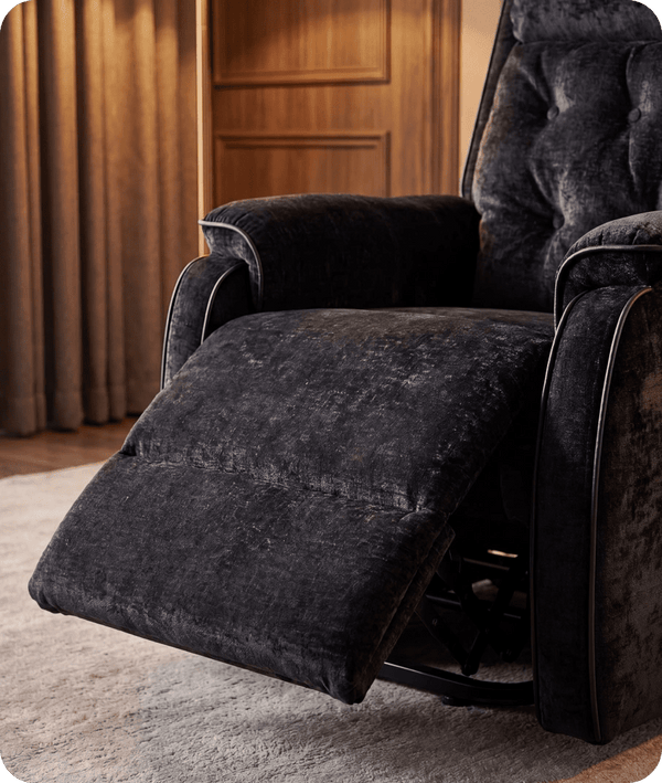 Oliver Black Fabric Rise & Recline Mobility Chair