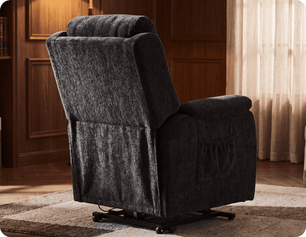 Oliver Black Fabric Rise & Recline Mobility Chair