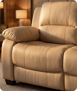 Veloura Cream Leather 2 Seater Sofa