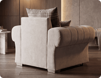 Florence Cream Scatter Back Fabric Armchair