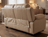 Veloura Cream Leather 2 Seater Sofa