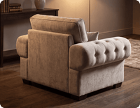 Florence High Back  Cream Fabric Armchair